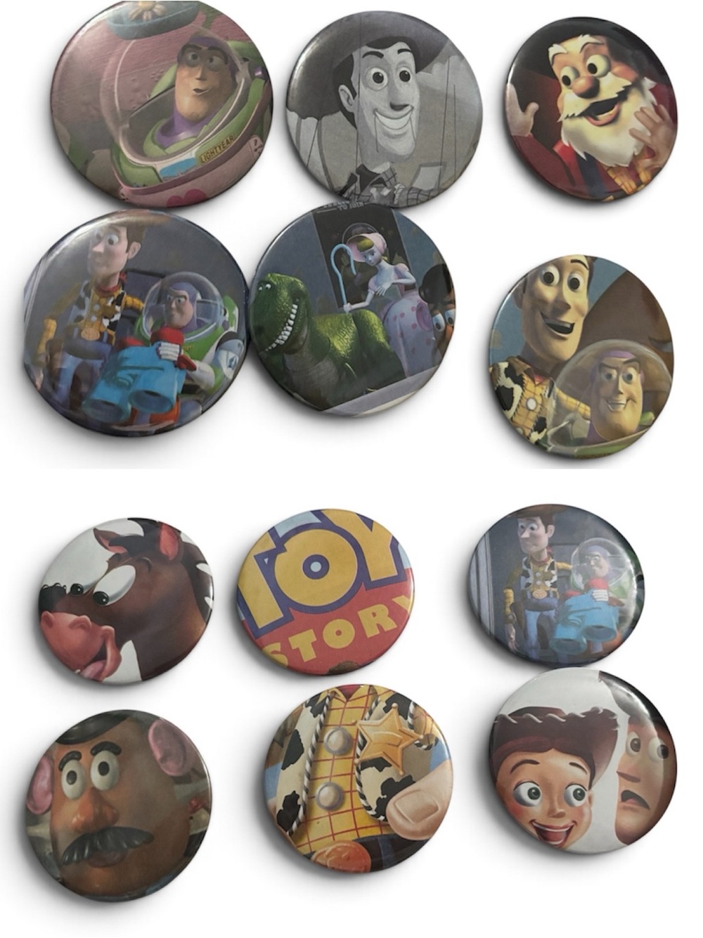 Handmade Toy Story Character Buttons Set